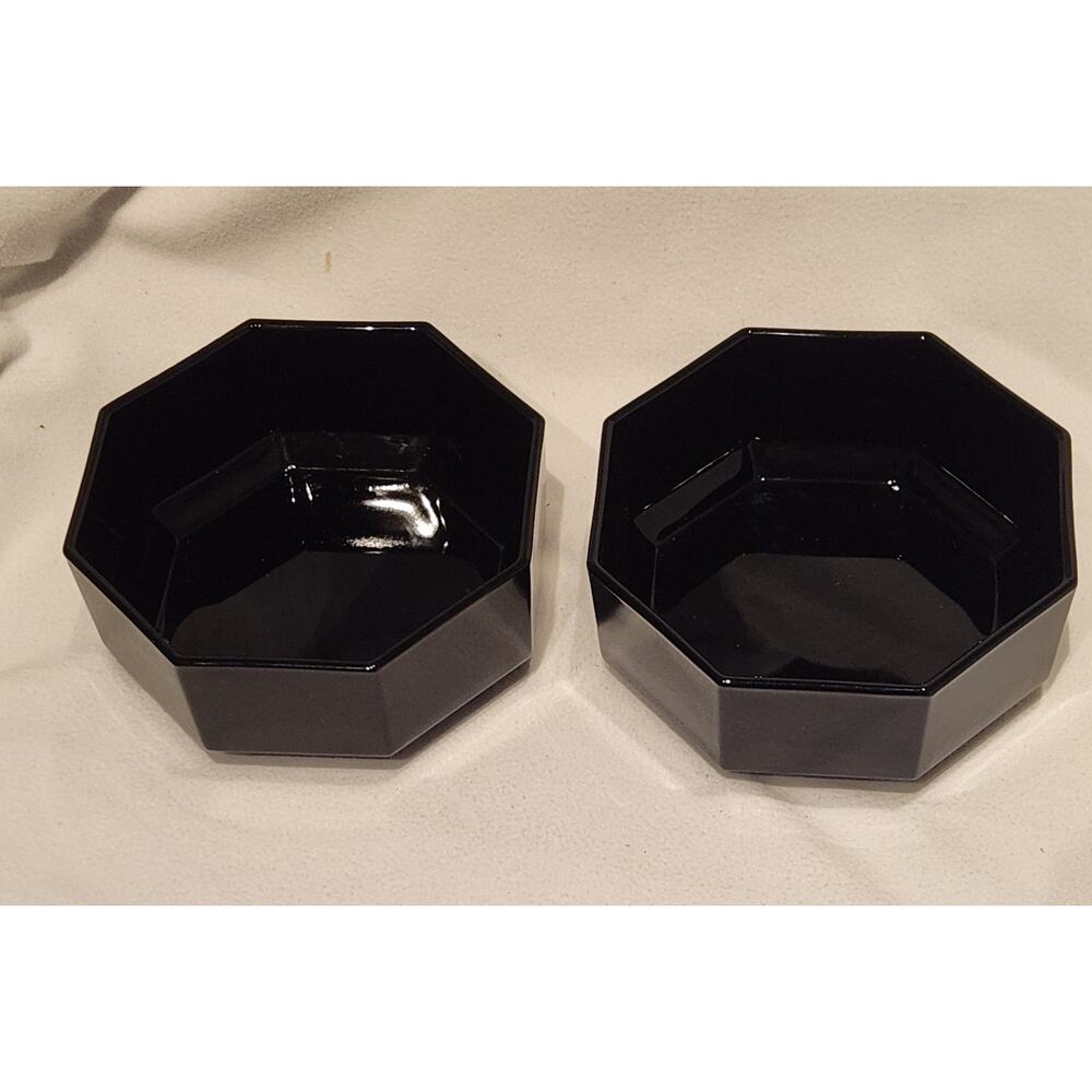 Set of 2 Vintage Arcoroc Octime Glass Bowls Marked “FRANCE 24” 4.5” Wide
